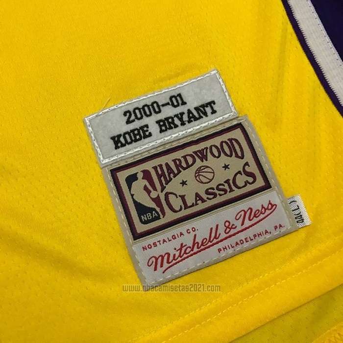 Camiseta Los Angeles Lakers Kobe Bryant #8 Icon 1999-00 Finals Bound Amarillo